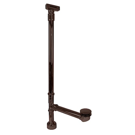 Westbrass Fully Finished Linnear Overflow W/ Ball Joint and Tip-Toe Drain Function in Oil Rubbed Bronze D3261BJLD-12